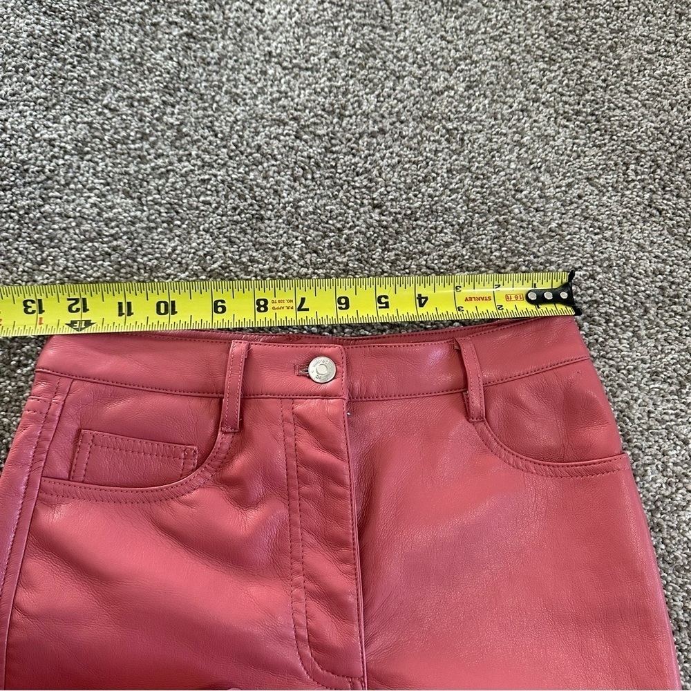Wilfred The Melina™ Cropped Pant Size 2 Warm Sienna Red Vegan Leather - Picture 8 of 10